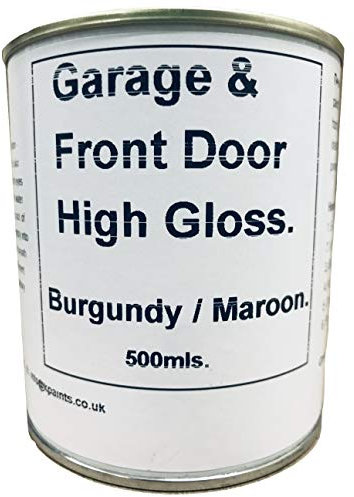 1 x 500ml Burgundy - Maroon High Gloss Front & Garage Door Paint