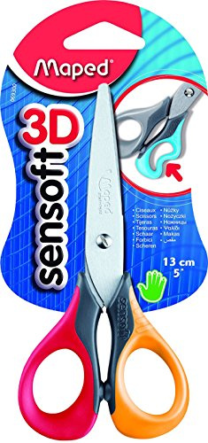Schere 13cm Maped Sensoft 3D (rot gelb)