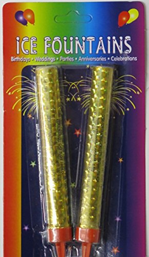 Fountain Candle Gold 2 per pack
