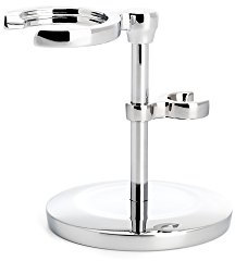 MÜHLE Traditional Holder for Classic Safety Razor and Shaving Brush - Chrome-Plated