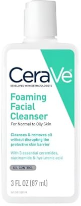 CeraVe Facial Cleanser, Foaming Facial Cleanser, 3 Ounce by CeraVe