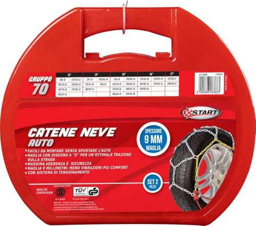 Start Set due pezzi catene da neve spessore 9 mm gruppo 70