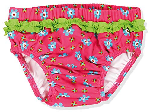 Playshoes UV-Schutz Windelhose Unisex Kinder Badehose Schwimmhose Badebekleidung, Blumen, 74/80