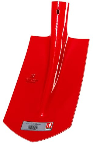 RUHR-BRILLANT Pala per scavi di cavi – appuntita | per scavare fossati o canali stretti | Lama della pala 300×160 mm con tempra speciale, boccola saldata, verniciata a polvere rossa, senza manico