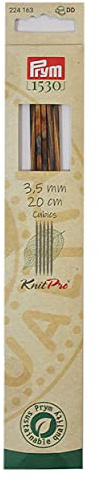 Prym 224163 Strumpfstricknadeln CUBICS NATURAL 20 cm 3,50 mm