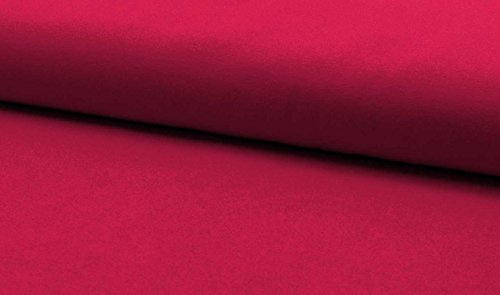 French Terry Sweatshirtstoff in Pink dunkel als Meterware zum Nähen, 50 cm
