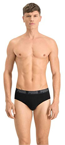 PUMA Herren Mens Everyday Briefs Unterwäsche, Black / Black, M EU