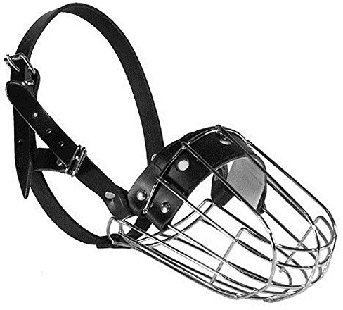Metall Maulkorb für den großen Spaniel Länge 9,5cm Umfang 32cm