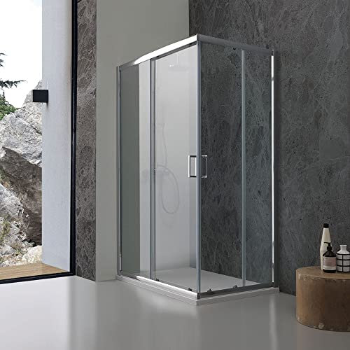 Box doccia 80x100 ante in cristallo trasparente | Giada