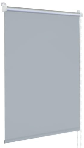 Rapid Teck® Klemm Thermo Verdunkelungsrollo 110cm x 150cm grau Verdunklungsrollo Seitenzug Klemmrollo + Kindersicherung