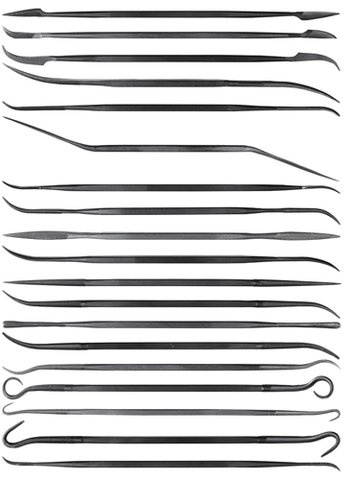 PFERD 015131 Riffler Dateien/Raspeln, Präzisionsfeilen, Serie 952P, 2 Hieb, 150mm x 1.4mm, 12 Stück
