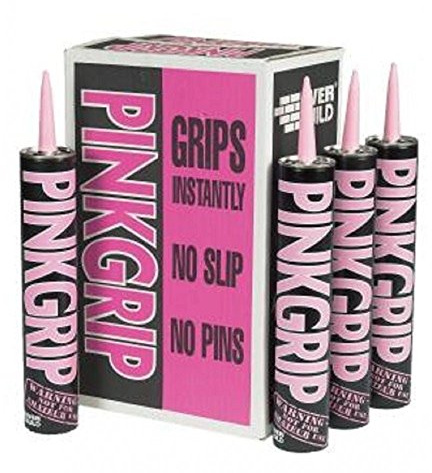 Everbuild Pinkgrip Building Adhesive 350ml - 12 Tubes Pink Grip