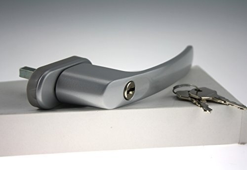 Abschließbar Fenstergriff Rasterolive aus Zinkdruckguss Weiß oder matt verchromt (matt verchromt)