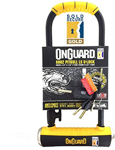 OnGuard Pitbull LS 8002 Long Shackle Bike U-Lock (Sold Secure Gold)