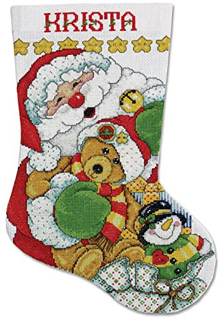 Santa Counted Cross Stitch Stocking Kit