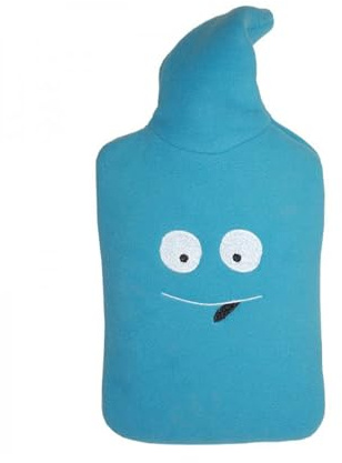 Hugo Frosch Wärmflasche mit Fleecebezug, türkis, Einheitsgröße