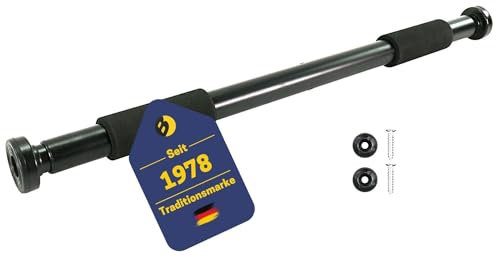 Best Sporting 2-Wege Türreck Klimmzugstange I Stufenlos verstellbar 62,5-100 cm I Belastbar bis 100 kg I Einfache Montage mit oder ohne Schrauben I Griffe aus Eva Schaumstoff