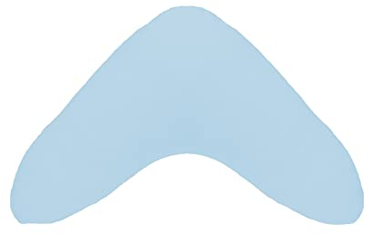 Dukal | Bumerangkissen/Lesekissen + Bezug aus hochwertigem DOPPEL-Jersey (100% Baumwolle) | Farbe: ciel