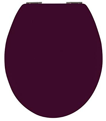 SITZPLATZ® WC-Sitz mit Absenkautomatik, Dekor Disteso, Gloss Toilettensitz mit Holzkern, Fast-Fix Schnellbefestigung, Standard O Form oval, Metallscharnier, Toilettendeckel glänzend, bunt 40338 2