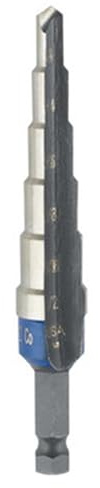 IRWIN 10232CB Unibit 1/16-Inch 6-Steps Cobalt Alloy Steel Step Drill Bit