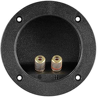 Goobay 11663 Lautsprecher Terminal-rund mit Farbring rot/schwarz