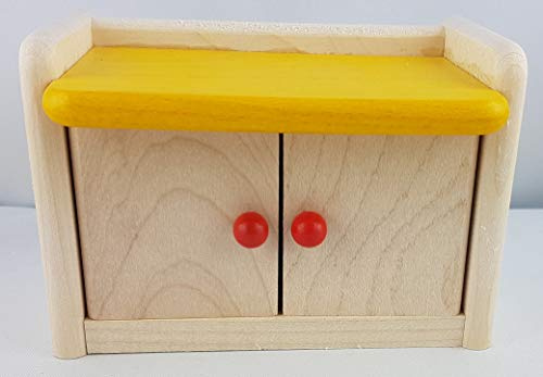 Rülke Holzspielzeug 22688 Puppenhauszubehör, holzfarben, gelb, rot