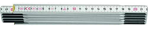 Hultafors 105154 T59-2-10V Folding Rule with Red Decimetre Figures - White