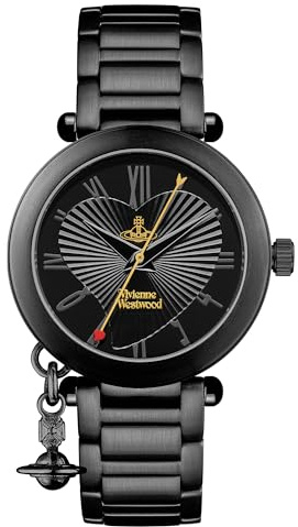 Vivienne Westwood VV006BK - Reloj para Mujer, Correa de Acero Inoxidable Color Negro