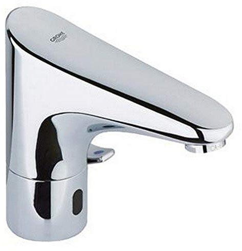 Grohe Europlus E | Infrarot-Waschtischarmatur mit Temperaturregulierung, batteriebetrieben | chrom | 36207001,Silber