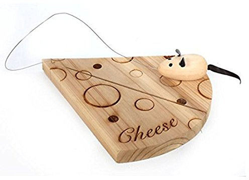 Wooden Cheese Board Mouse Kitchen Cooking Serving Chopping Slicing Bread New