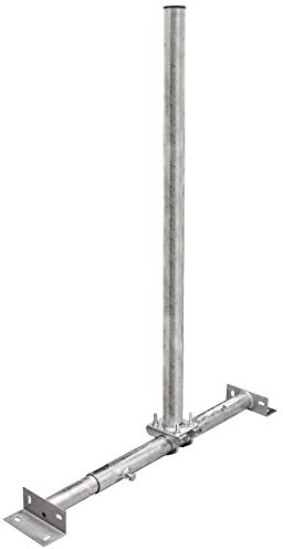 Premium X Basic X100-48F SAT TV Teleskop-Dachsparrenhalter 100cm Mast 48mm Stahl voll feuerverzinkt Dach-Sparren-Halterung für Satelliten-Antenne Satellitenschüssel