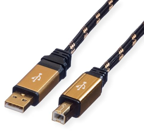 ROLINE GOLD USB 2.0 Kabel, Typ A-B, 1,8 m