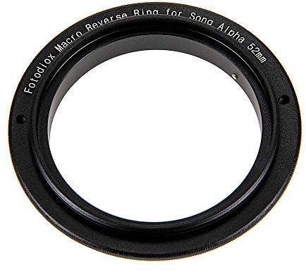 Fotodiox Macro Reverse Ring - 52mm Filter Thread for Sony DSLR A-Mount Camera, fits Sony A100, A200, A230, A290, A300, A330, A350, A380, A390, A450, A500, A550, A560, A580, A700, A850, A900, SLT-A35, A33, A37, A55, A57, A65, A77