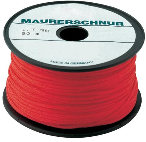 Overmann 002301700301000AA Polyethylene Mason's Lacing Cord, Red, 100 m