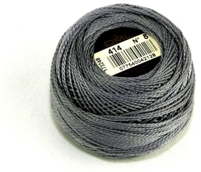 DMC Perlgarn 414, Baumwolle, Größe 8, 10 g Knäul