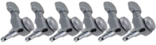 Fender Deluxe Locking Staggered Guitar Tuners, Brushed Chrome