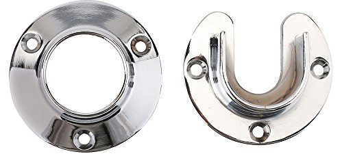 Closet Pro HD CD-0010-CH Heavy Duty Closet Pole Sockets, Chrome