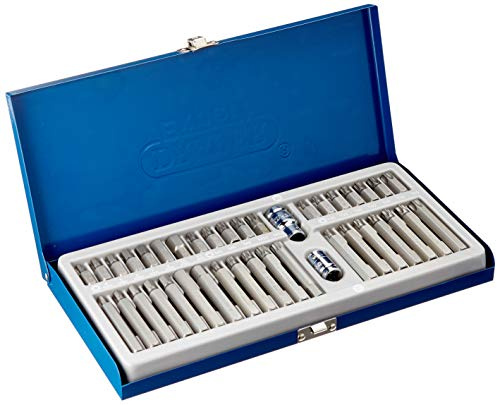 Draper Expert TX-STAR® - Juego de 40 brocas hexagonales y estriadas de 1/2 pulgada | Herramienta de mano cuadrada de 3/8 | Llaves de acero al cromo vanadio | Herramientas mecánicas de coche | Caja de