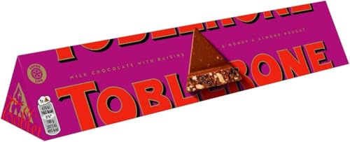 Toblerone Milk Chocolate, Honey and Almond Nougat with Fruit & Nut Chocolate, Large Gift Bar, Made with Swiss Milk, Perfect for Gifting or Sharing, 360 g (Pack of 1)