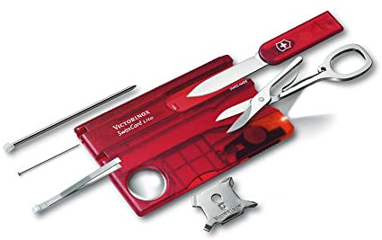 Victorinox, Swiss Card Lite, Coltello Multiuso Svizzero, Carta di Credito, Tascabile, Originale, 13 Funzioni, Cacciavite 3 mm, Cacciavite 5 mm, Forbici