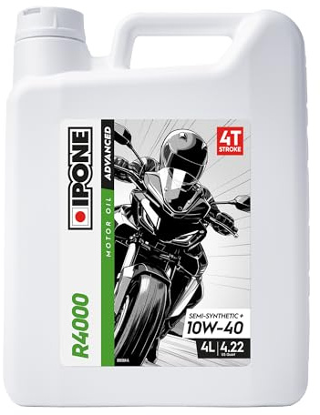 IPONE - 4-Takt-Motorradöl 10W30 R4000 RS - 4 Liter - halbsynthetisch mit Estern - Außergewöhnliche Verschleißfestigkeit