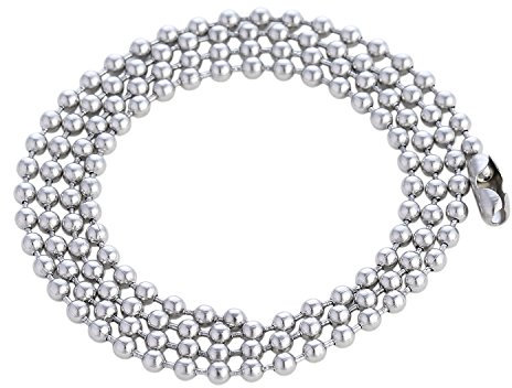 DonDon Collier boule pour homme acier inoxydable