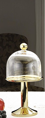 SWEET HOME Alzata Dorata con Campana Stile Cardinale Dorato cod.5010244AU cm 29h diam.16 by Varotto & Co.