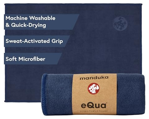 Manduka eQua Hot Yoga Mat Towel - 72 | Instant Moisture Activated Grip | Ultra Soft Microfiber | Quick Dry, Daily Use Ready | Lightweight, Travel Friendly Mat Layer