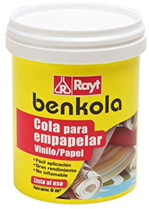 Rayt 1760-09 Benkola papel vinilo: Cola para empapelar. Lista al uso. Papel pintado o vinilo con dorso de papel o tejido. 1 kg
