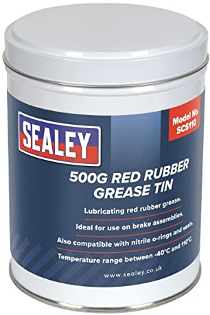 Sealey SCS110 Red Rubber Grease 500g Tin