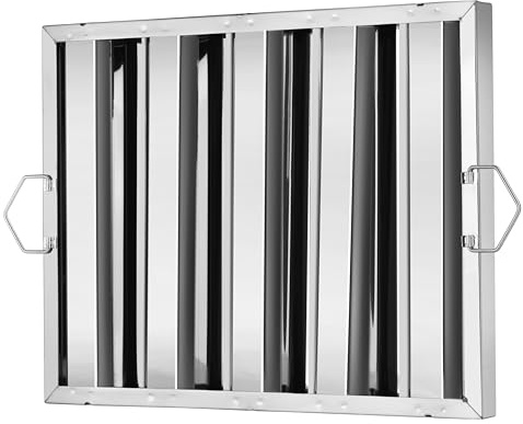 New Star Foodservice 54361 Stainless Steel Hood Filter, 20 W x 16 H, Set of 6
