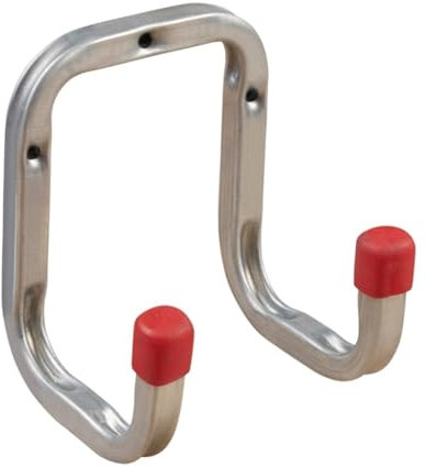 Gedotec Wandhalterung - Wandhaken zum Schrauben Stahl verzinkt | DUO | 1 Stück Gerätehaken Länge: 90 mm inkl. Befestigungsmaterial | Allzweckhaken aus Metall | Wandhalterung Garage | Wand-Montage