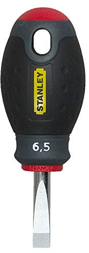 STANLEY 1 -65-404 - Tournevis Électricien 6,5X30Mm Gamme FATMAX - Fabriqués En France - Lame En Acier - Sablage De L'Empreinte - Poignée Soft Grip - Liaison Quasi Incassable - Anticorrosion