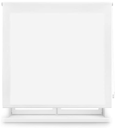 Blindecor Ara | Tenda a rullo traslucida tinta unita - Bianco sporco, 160 x 175 cm (Larghezza x Altezza) | Dimensioni del tessuto 157 x 170 cm | Tenda per interne